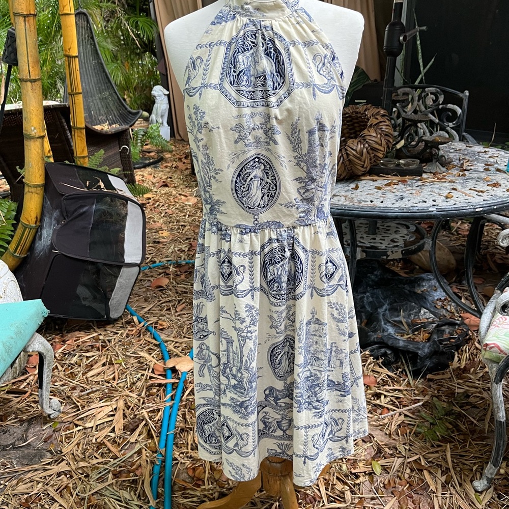 Mario Balthazar Toile halter Sundress dress 8
